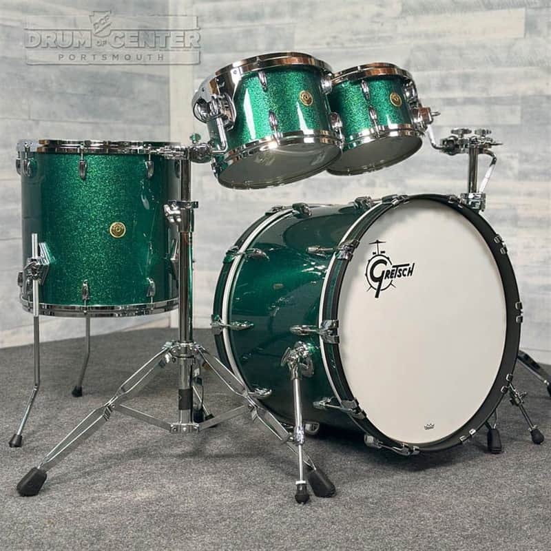 Gretsch USA Custom 4pc Drum Set 22/10/12/16 Cadillac Green Sparkle - DCP Exclusive! image 1