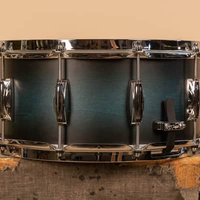 Gretsch Renown 6.5x14 Satin Antique Blue Burst Snare Drum image 7