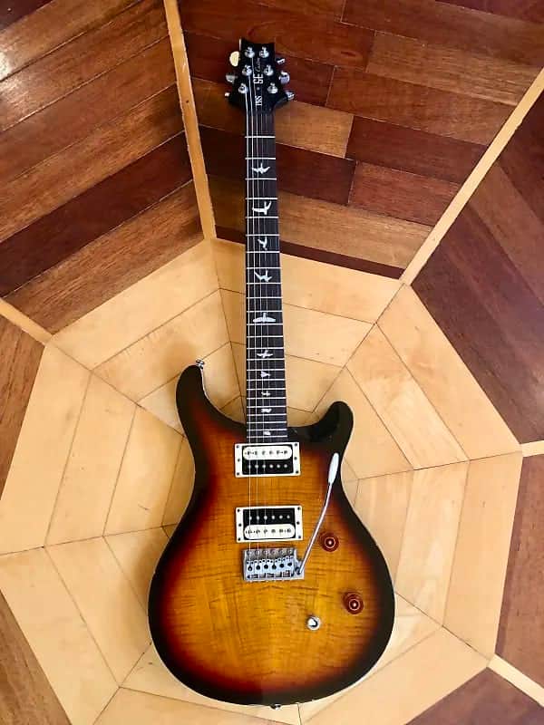 PRS SE Custom 24 Black Gold Burst Zebra 85/15 S Grover PRS 4 spring Trem image 1