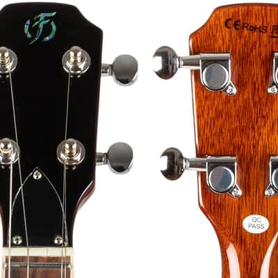Flight Vanguard Solid Body Transparent Black Electric Ukulele New - Transparent Black - Solid Body image 7