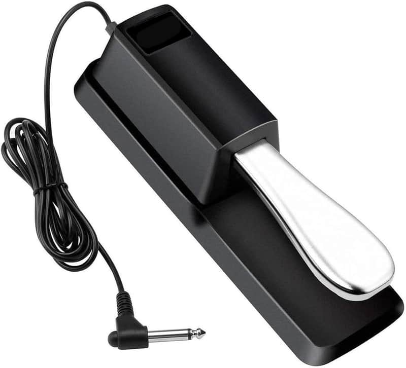 Piano Sustain Pedal，Digital Piano and Keyboard Sustain Pedal with Polarity Switch Compatible for Most Digital Pianos and MIDI Keyboards(Black) image 1