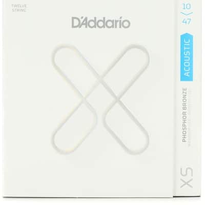 D'Addario XSAPB1047-12 XS Phosphor Bronze Coated Acoustic Guitar Strings - .010-.047 Extra Light 12-string image 2