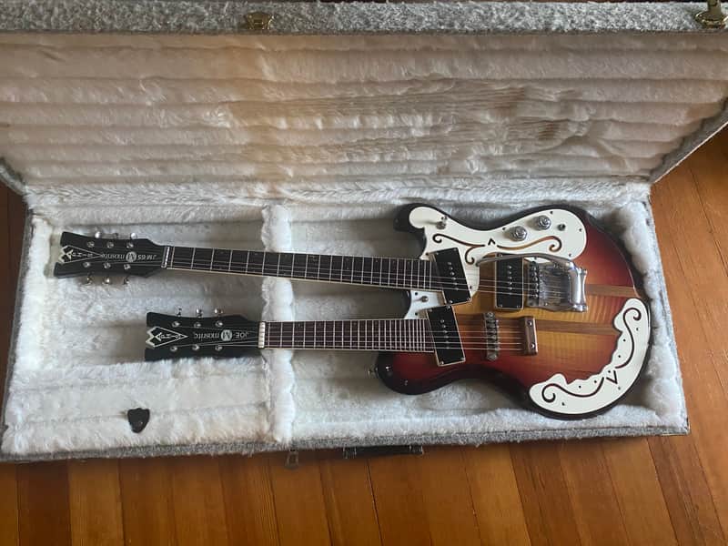 Super Rare Mosrite Joe Maphis Doubleneck Semie Moseley Signed 1986 image 1