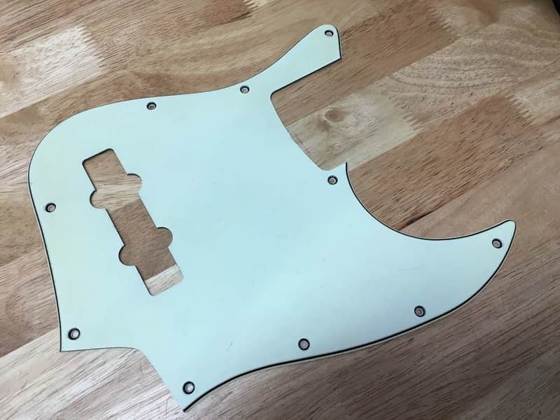 Real Life Relics Aged Jazz J Bass® Pickguard Mint Green 3 Ply 10 Hole  [PGH1] image 1
