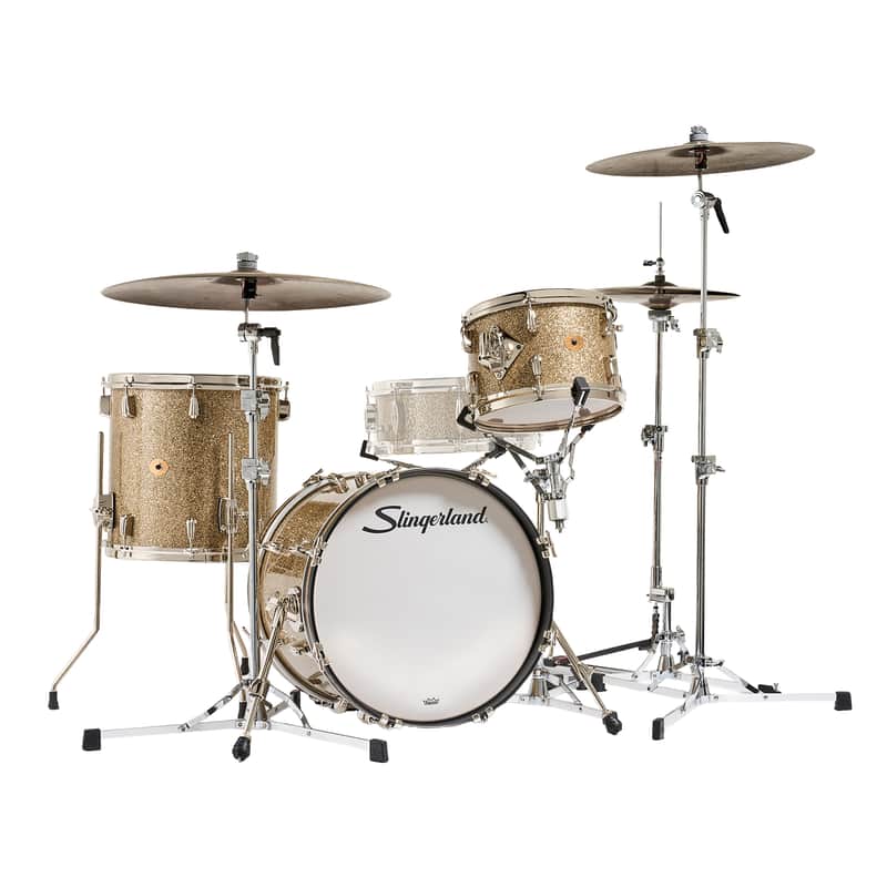 Slingerland Radio King 12/14/18 3pc. Drum Kit Gold Glass Glitter image 1