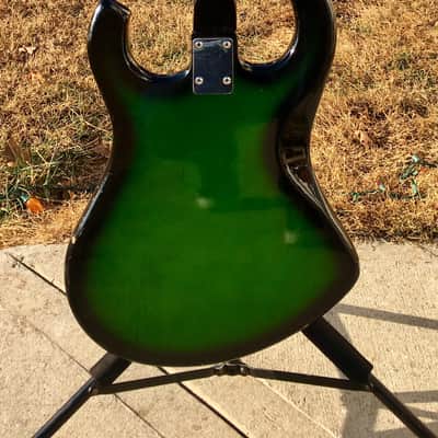 Vintage Teisco Kimberly Apollo Green Burst 4 Pickup Version image 6
