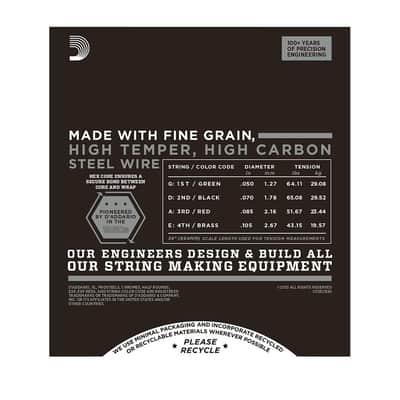 ECB82 Chromes Bass Medium 50-105 Long Scale D'Addario image 3