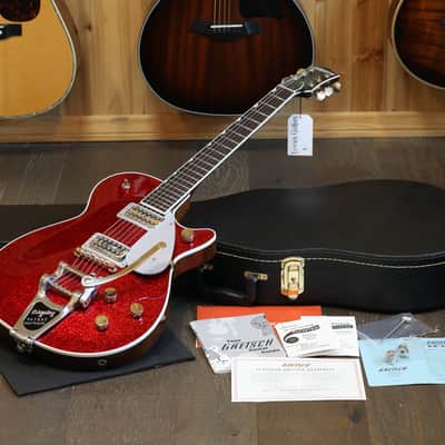 Unplayed! 2023 Gretsch G6129T Players Edition Jet w/ Bigsby Electric Guitar Red Sparkle + COA OHSC image 1