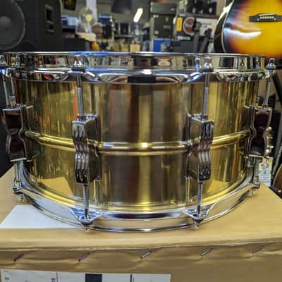 Last One! Brand New Ludwig Made In Taiwan Brass Shell 10 Lug 6 1/2 x 14" Snare Drum - Awesome Ludwig  Sound! image 6