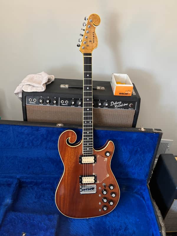 Sam Koontz Custom Solid Body Scroll Guitar 1970’s-1981 - Mahogany image 1