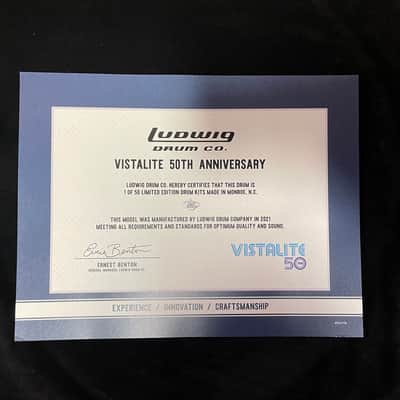 Ludwig Vistalite 50th-Anniversary Pro Beat 3-Piece Shell Pack with Matching Snare Drum; Blue/Clear/Blue image 2