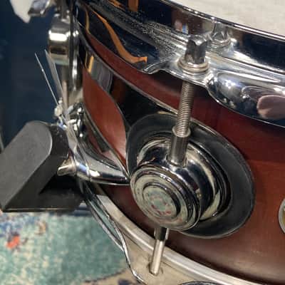 Terry Bozzio's DW - 5.5x10" Collector's Maple Snare Drum 1998 Mahogany Satin Oil image 6