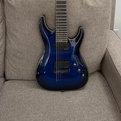Schecter Blackjack SLS C-7 A 2012 - 2017 - See-Thru Blue Burst image 1