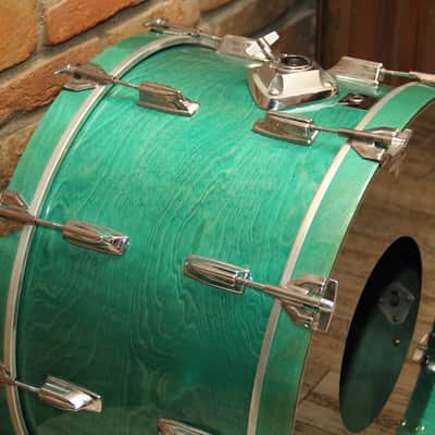 RARE Tama Superstar 70-80s  Aquamarine bass drum 24x14 image 2