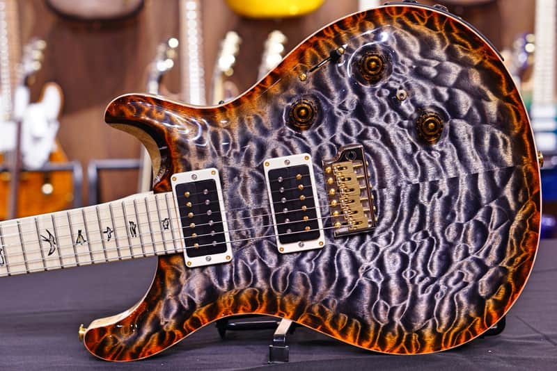PRS Custom 24 Piezo 2019 burnt maple leaf wood library image 1