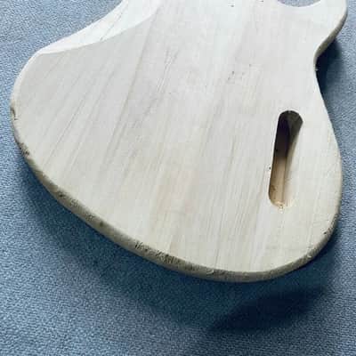 Left Hand Basswood Unfinished Bass Guitar Body image 8
