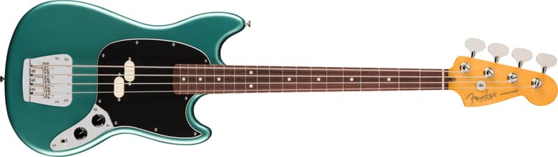 Fender American Professional Classic Mustang Bass Rosewood FB Faded Sherwood Green Metallic with Bag