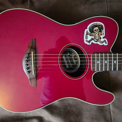 Fender Standard Telecoustic-2004-Red image 5