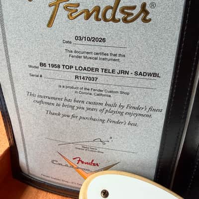 2026 Fender Custom Shop ‘58 Telecaster B6 Top Loader Journeyman - Super Aged Dirty White Blonde image 19