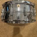 Ludwig LM402 Supraphonic 6.5x14" 10-Lug Aluminum Snare Drum 1985 - Present - Chrome-Plated