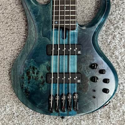 Mint Ibanez BTB945 COL 5-String Electric Bass Guitar, Cosmic Blue Low Gloss FInish image 3