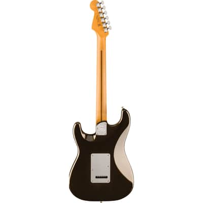 Fender American Ultra II Stratocaster Electric Guitar, Ebony Fingerboard - Texas Tea image 2