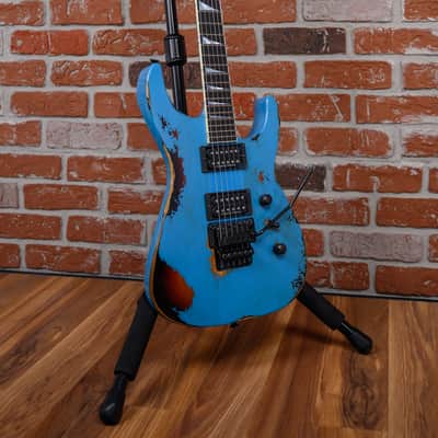 Jackson USA Custom Shop SL 2H FR Soloist Robin Egg Blue over 3-Tone Sunburst Nitro Tour Relic 2026 w/OHSC image 3