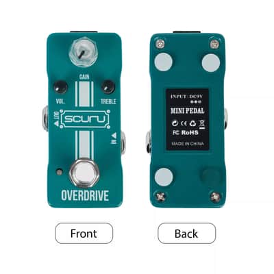SCURU Overdrive Guitar/Bass Effect Pedal GAIN/VOL/TREBLE Versatile Made By CALINE image 9