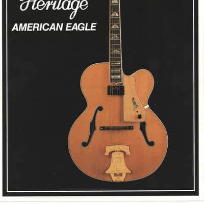 Heritage Guitars- American Eagle, promotional print/cut sheet, 1988 image 1