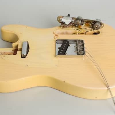 Fender  Telecaster Solid Body Electric Guitar (1973), ser. #395697, original black tolex hard shell case. image 17