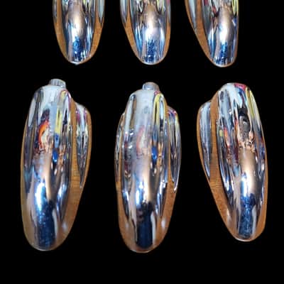 (6) Vintage Slingerland 60's/70's Chrome Bass Drum Lugs & Screws Buddy Rich Era **FREE SHIPPING** image 2