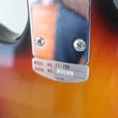 Vintage 1960s Teisco Guitar Tulip Model E-110 2 PU Clean Rare Sunburst image 7