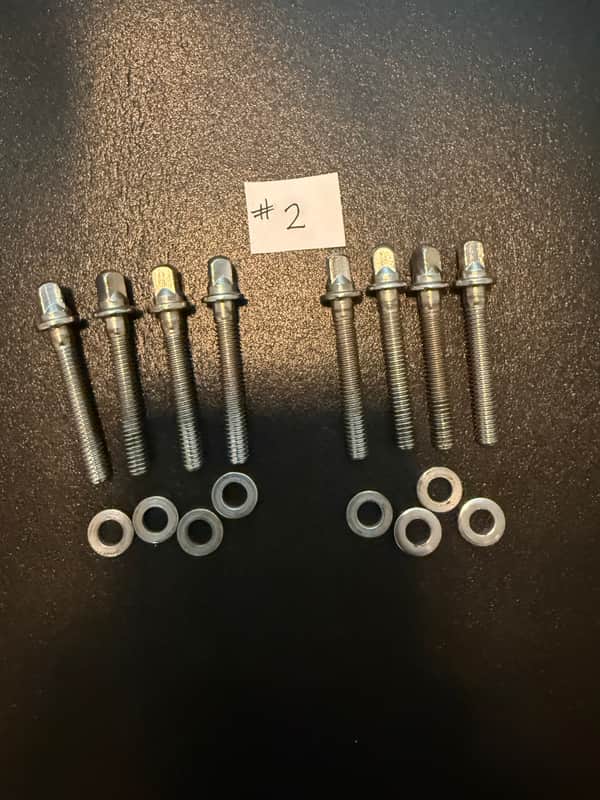 (8) Vintage Camco Snare Drum/Tom/Floor Tom Tension Rods& Chubby Washers #2 image 1