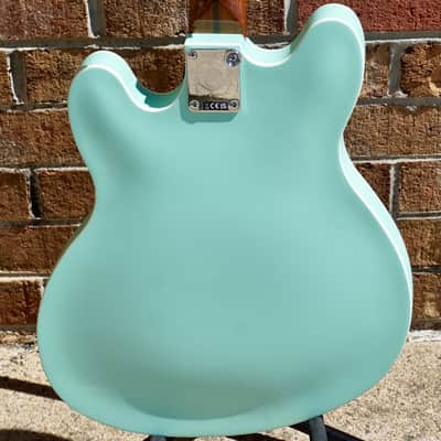 Fender Tom DeLonge Starcaster Rosewood Fingerboard Chrome Hardware Satin Surf Green image 7