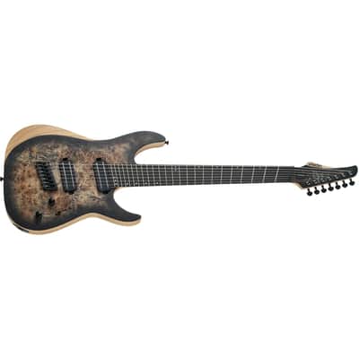 Schecter Reaper-7 MS - Ebony Fingerboard, Satin Charcoal Burst image 5