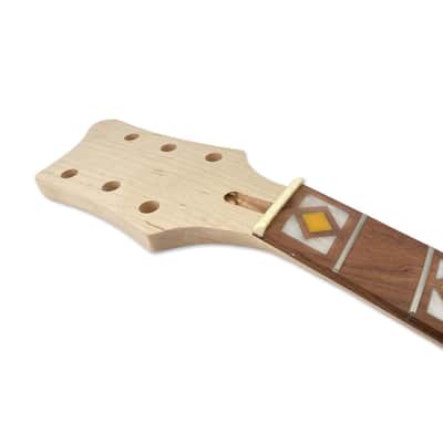 Maple Guitar Neck, 24.75" Scale Electric Guitar Neck 24 Fret with Rosewood Fingerboard - Bolt-On Heel Soild Wood image 3