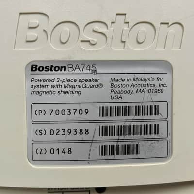Boston Acoustics BA745 Computer Speaker System w/ Subwoofer and AC Adapter image 6