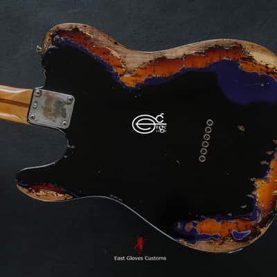 Fender Telecaster Midnight Blue/Sunburst Heavy Aged Relic by East Gloves Customs image 11