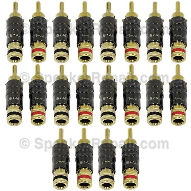 GLS Audio 20 Pack Banana Plug Speaker Connectors -Locking Series Generation 4 - Bananas Plugs P#BL20 image 1