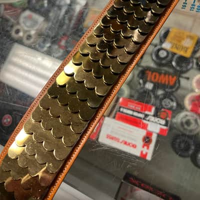 vintage 1960s Vox Python guitar strap brown with case image 11