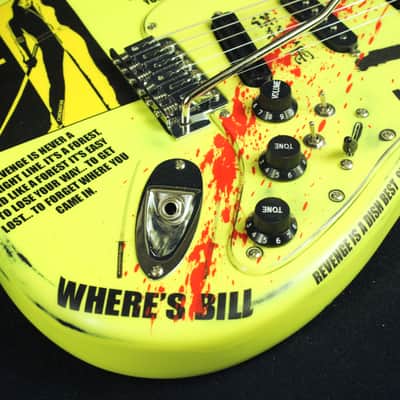 Custom Painted and Upgraded Fender Squier Strat CXS Series Custom  Aged and Worn With Graphics And Matching Headstock image 12