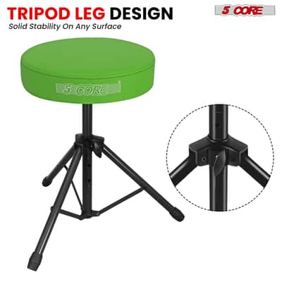 5 Core Drum Throne 3" Padded Seat Adjustable Drumming Chair for Practice and Performance image 9
