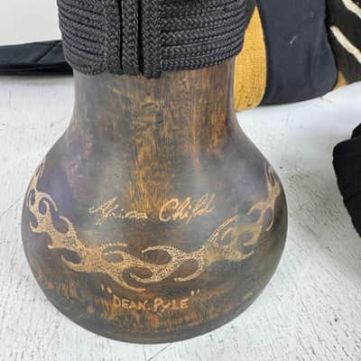 Africa Child Handmade Djembe 9 inch Hand Carved Needs New Skin image 2