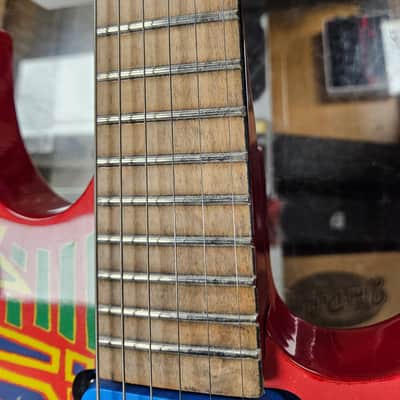 1980s Rockster Super Strat Red Graffiti Factory Graphics MIK image 12
