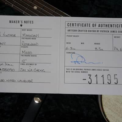 2024 Patrick James Eggle Guitars Macon Vintage in Grained Blonde image 13