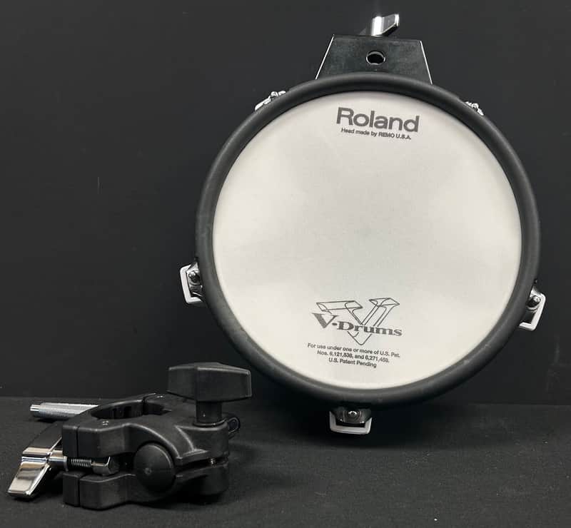 Roland PD-80R V-Pad 8" Single Zone Mesh Drum Pad & MDH Standard Mount - White image 1