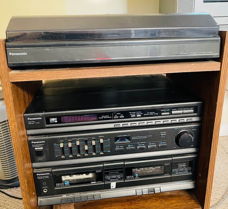Panasonic SA-H30 Stereo Cassette Receiver And Panasonic SL-H50B Turntable image 1