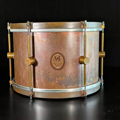 A&F Drum Co. Raw Copper Bop Drum Set (12/14/18) 2025 - Copper Patina image 13