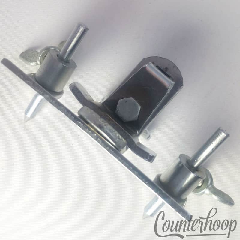 Ludwig#1304 Bass Drum Clamp-On Spur Mount Anchor Spikes Vintage Chrome Ringo 70s image 1