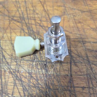 Used 1990's Gibson Deluxe Made in Germany Bass Side Keystone Guitar Tuner Individual 3x3 Guitar Tuner Chrome Luthier Parts #3 image 4